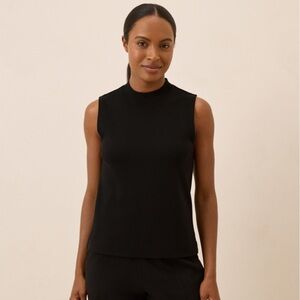 Pact Organic Airplane Mock Neck Shell Small
